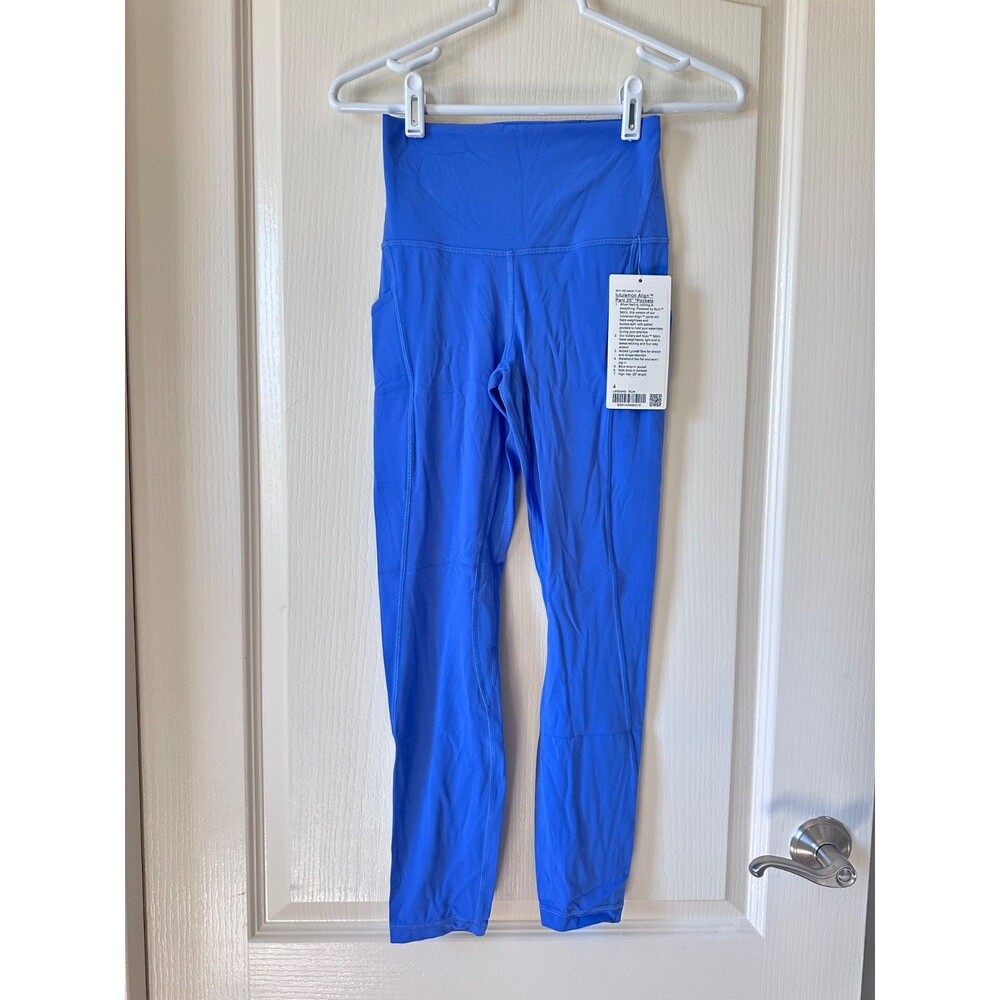 NWT Lululemon Align HR 25" Pockets Wild Indigo Size 4